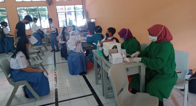 SMAN 1 Giri Taruna Bangsa Banyuwangi Laksanakan vaksinasi massal Dosis ke-2